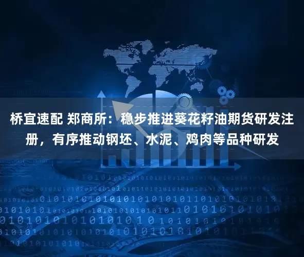 桥宜速配 郑商所：稳步推进葵花籽油期货研发注册，有序推动钢坯、水泥、鸡肉等品种研发
